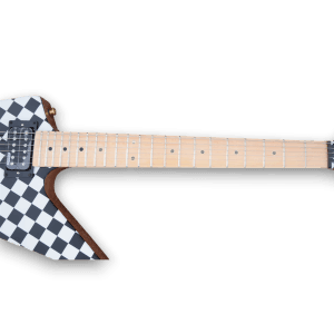 Custom Made Rick Nielsens Explorer Style Checkerboard 6 Strings Electric Guitar - Image 4