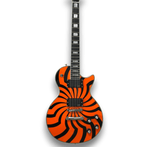 Custom Made Orange Zakk Wylde LP Buzzsaw Style 6 Strings Electric Guitar - Image 2