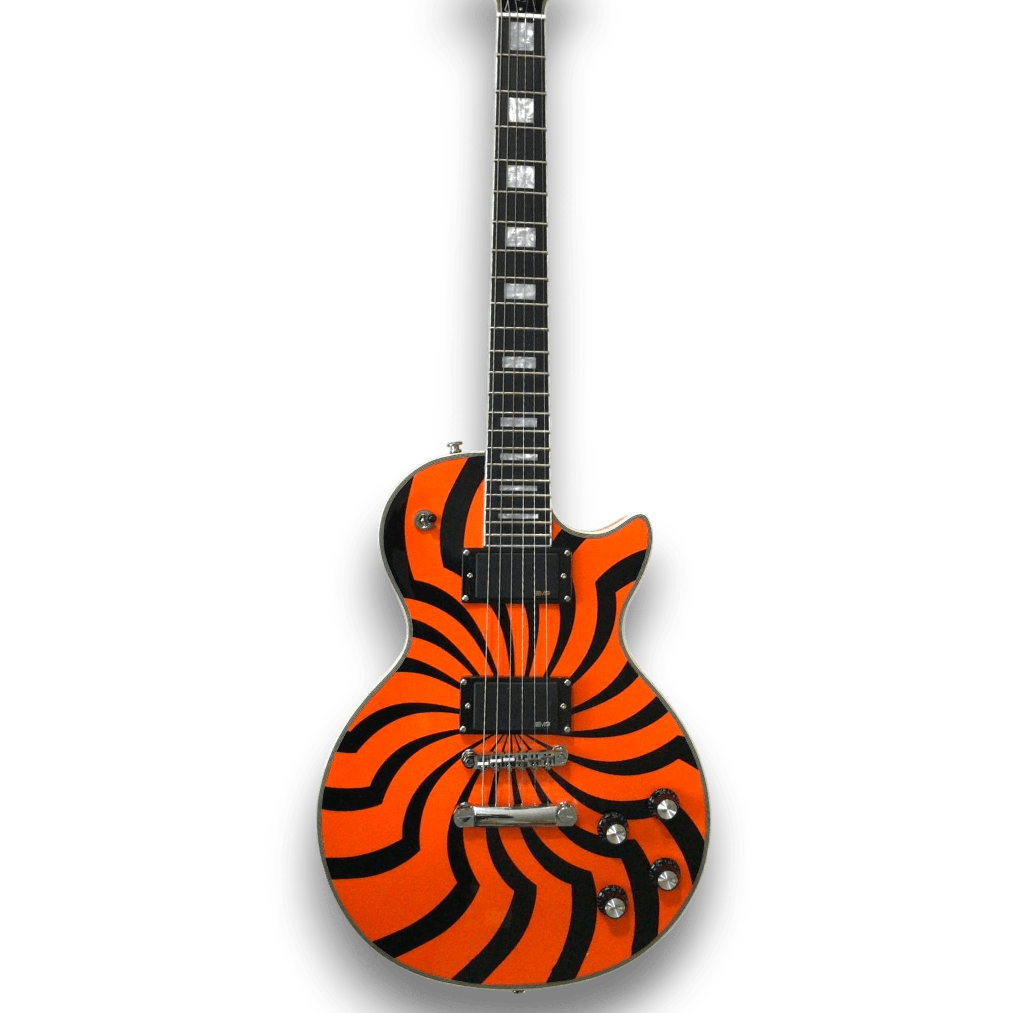 Custom Made Orange Zakk Wylde LP Buzzsaw Style 6 Strings Electric Guitar - Image 2