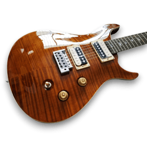 Custom Made Amber Color Flame Maple Top Style 6 StringsElectric Guitar - Image 3