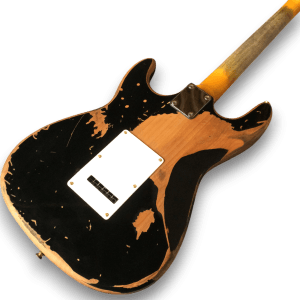Custom Made John Mayer Black One Heavy Relic Strat Style 6 Strings Electric Guitar - Image 8