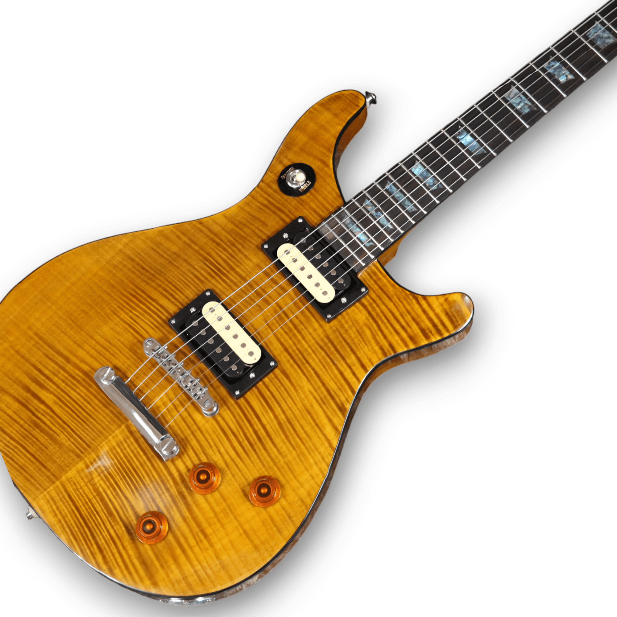 Custom Made Tak Matsumoto DC Style Flame Maple Top 6 Strings Electric Guitar - Image 3