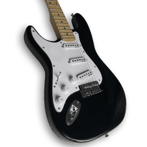 Custom Made Maple Fretboard Left Handed Black Strat Style 6 Strings Electric Guitar - Image 3