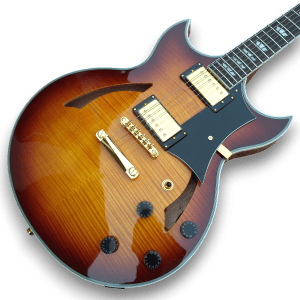 Custom Made Sunburst Johnny A Style Hollowbody Flame Maple Top 6 Strings Electric Guitar - Image 2