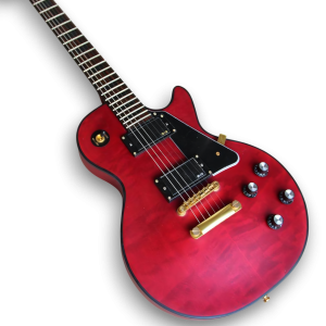 Custom Made LP Style Matt Red Finish 6 Strings Electric Guitar - Image 2