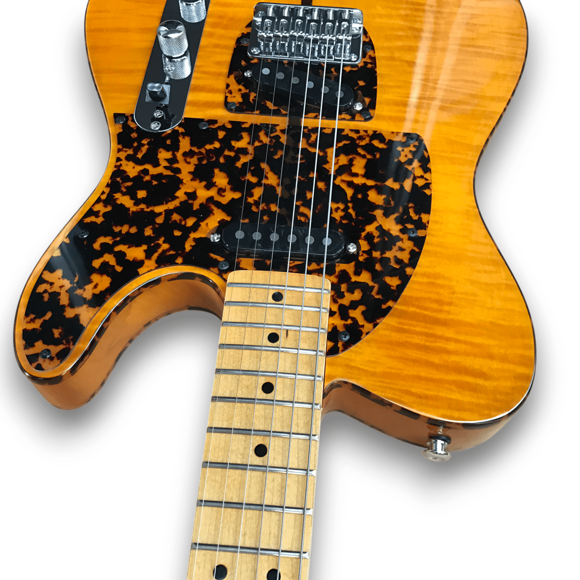 Custom Made Tele Style The Prinz Madcat Flame Maple Top 6 Strings Electric Guitar - Image 5