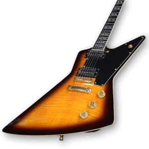 Custom Made Sunburst Flame Maple Top Explorer Style 6 Strings Electric Guitar - Image 3