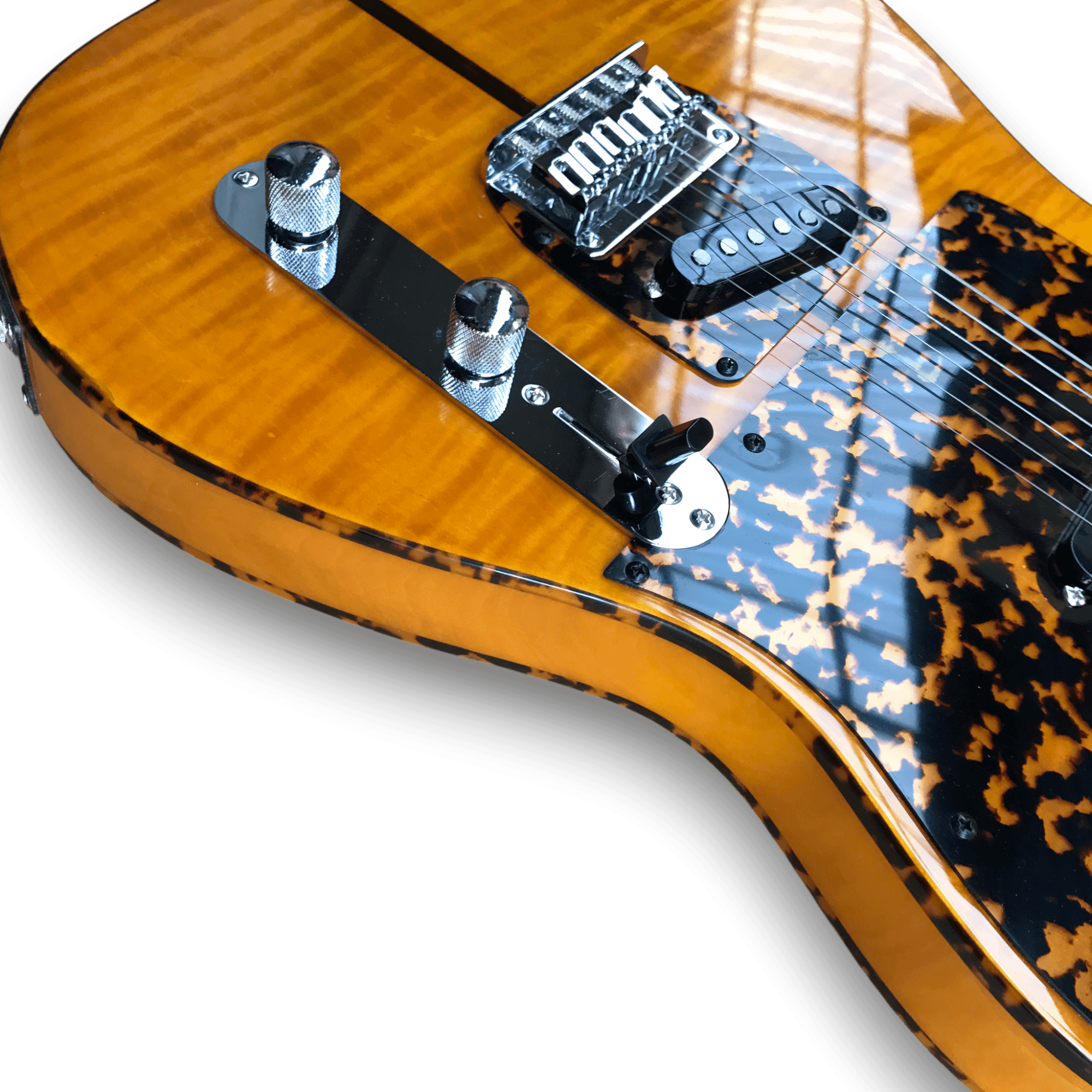 Custom Made Tele Style The Prinz Madcat Flame Maple Top 6 Strings Electric Guitar - Image 6
