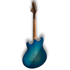 Custom Made Blue Burst Trey Anastasio Style Semi-Hollow Flame Maple Top 6 Strings Electric Guitar - Image 5
