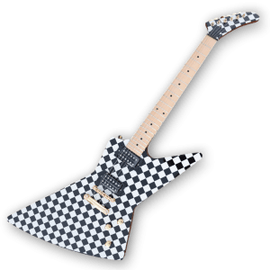 Custom Made Rick Nielsens Explorer Style Checkerboard 6 Strings Electric Guitar