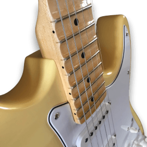 Custom Made Cream Strat Style Maple Scalloped Fretboard 6 Strings Electric Guitar - Image 4