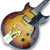 Custom Made Sunburst Hollowbody Johnny A Style Flame Maple Top 6 Strings Electric Guitar
