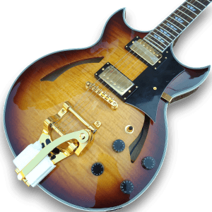 Custom Made Sunburst Hollowbody Johnny A Style Flame Maple Top 6 Strings Electric Guitar