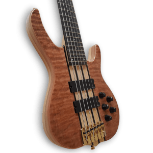 Custom Made Quilted Maple Top 6 String Elite Style Electric Bass - Image 3