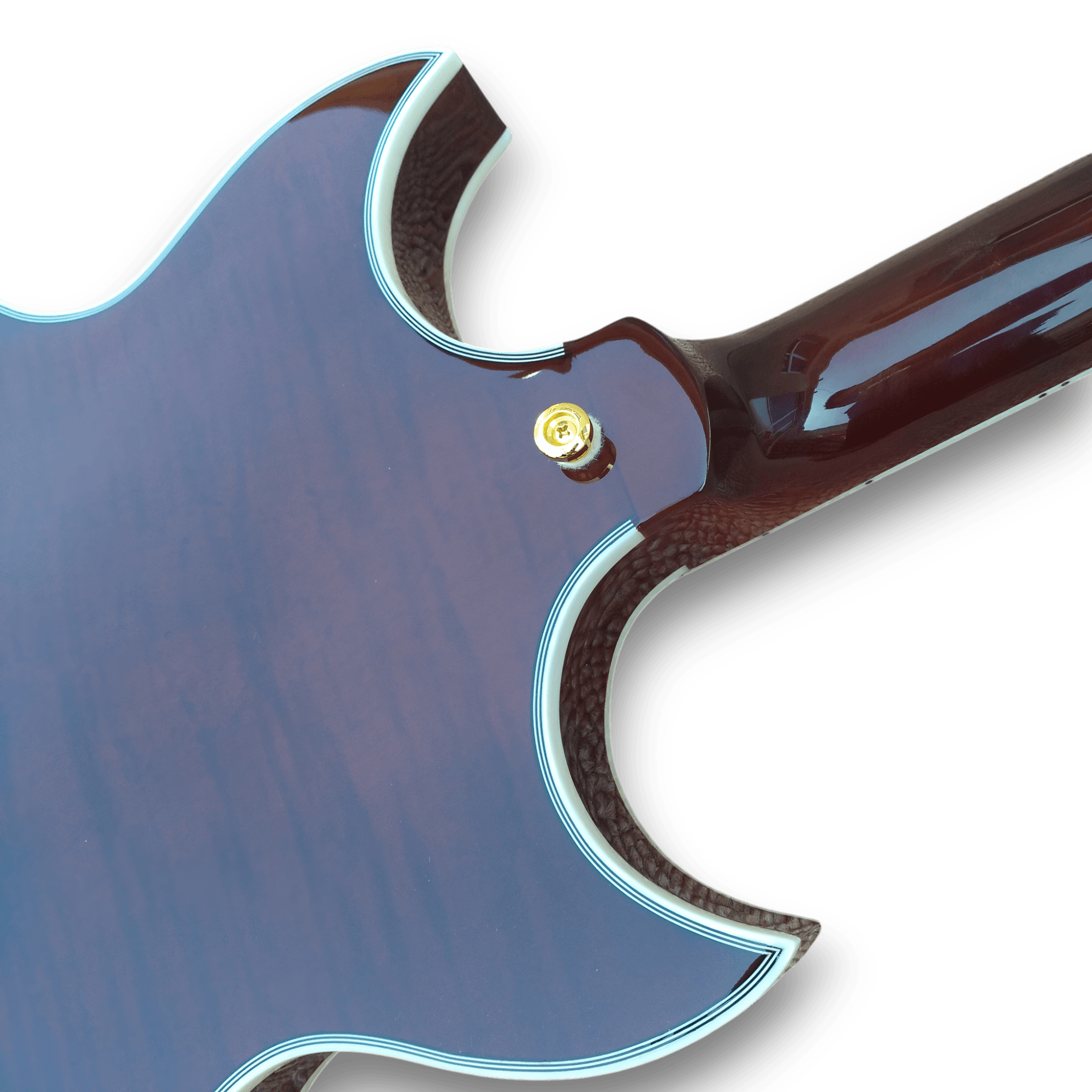 Custom Made Sunburst Hollowbody Johnny A Style Flame Maple Top 6 Strings Electric Guitar - Image 12