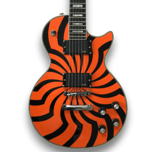 Custom Made Orange Zakk Wylde LP Buzzsaw Style 6 Strings Electric Guitar