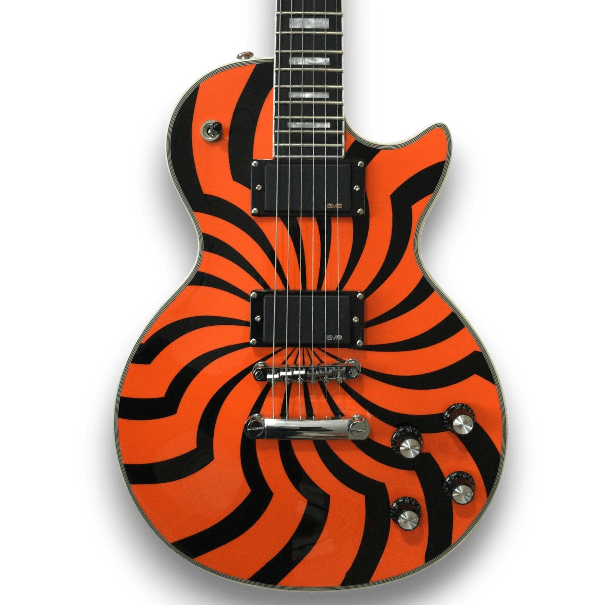 Custom Made Orange Zakk Wylde LP Buzzsaw Style 6 Strings Electric Guitar