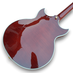 Custom Made Sunburst Johnny A Style Hollowbody Flame Maple Top 6 Strings Electric Guitar - Image 13