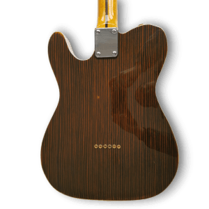 Custom Made Zebra Wood Top Tele Style 6 Strings Electric Guitar - Image 10
