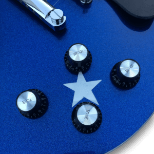 Custom Made Dany Lademacher LP Style Blue Metallic P90 6 Strings Electric Guitar - Image 4