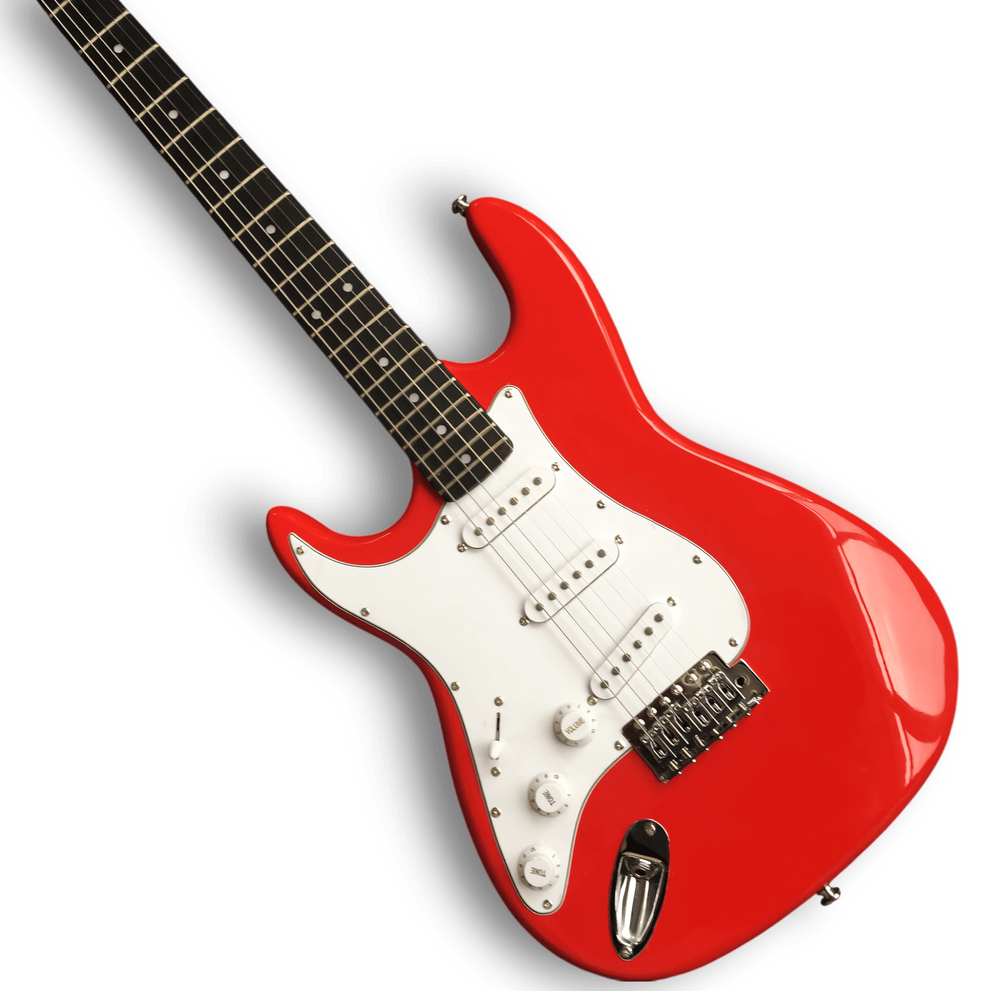 Custom Made Red Strat Style Left Handed 6 Strings Electric Guitar - Image 2