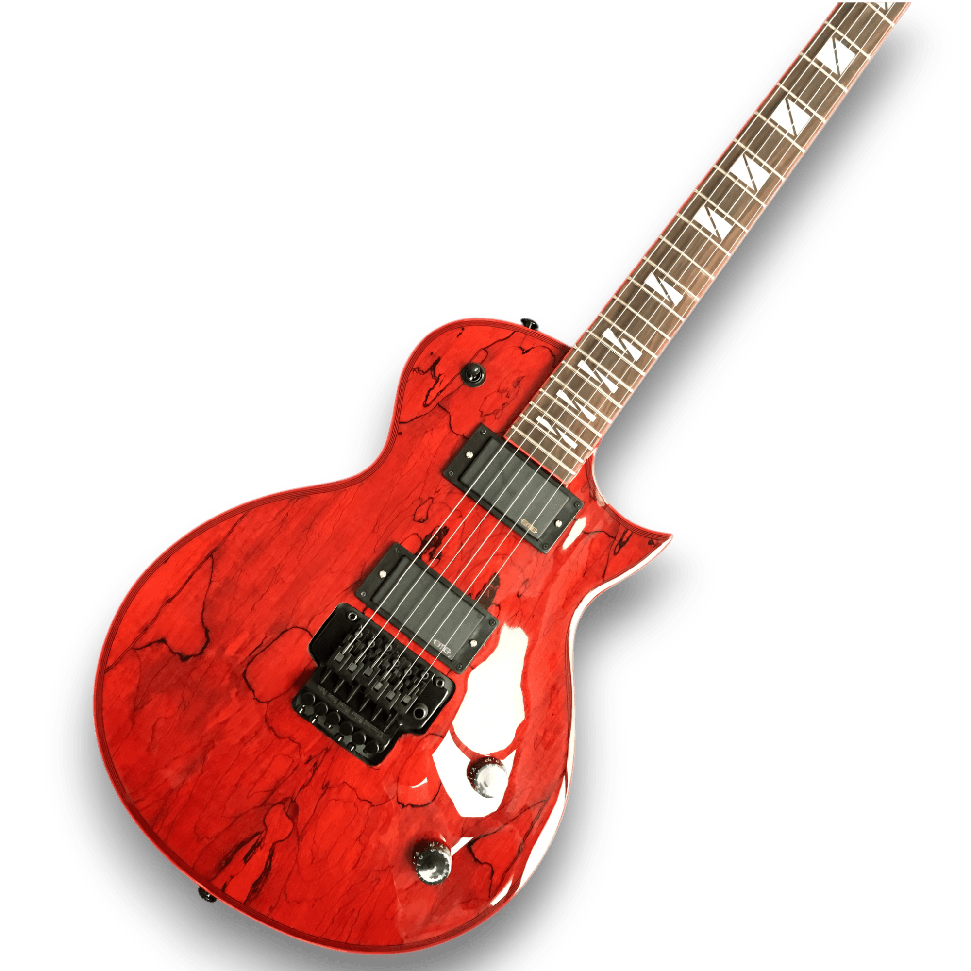 Custom Made Gary Holt Style Liquid Metal Lava Spatled Maple Top 6 Strings Electric Guitar - Image 2