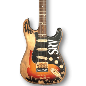 Custom Made SRV Strat Style Heavy Aged Black Relic Stevie Ray Vaughan 6 Strings Electric Guitar