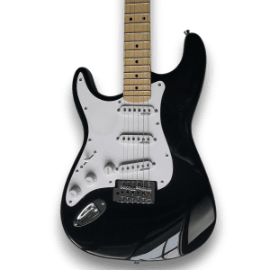 Custom Made Maple Fretboard Left Handed Black Strat Style 6 Strings Electric Guitar - Image 2