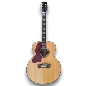 Custom Made Antique Natural Finish Left Handed J200 Style Acoustic Guitar