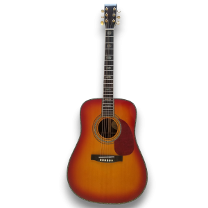 Custom Made Sunburst D45 Dreadnought Style Abalone Inlay Acoustic Guitar