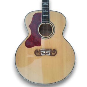 Custom Made Antique Natural Finish Left Handed J200 Style Acoustic Guitar - Image 4