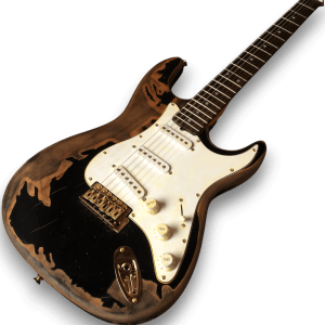 Custom Made John Mayer Black One Heavy Relic Strat Style 6 Strings Electric Guitar