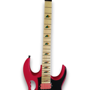 Custom Made Steve Vai Style Style Shocking Pink Disappearing Pyramid Inlays 6 Strings Electric Guitar - Image 4