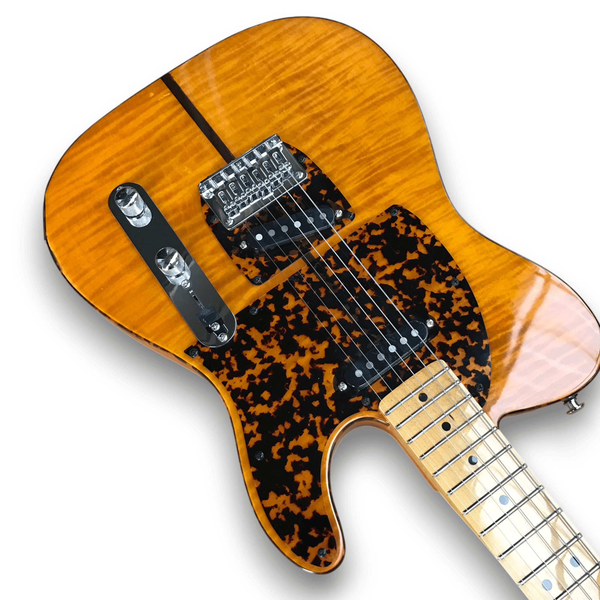 Custom Made Tele Style The Prinz Madcat Flame Maple Top 6 Strings Electric Guitar - Image 3