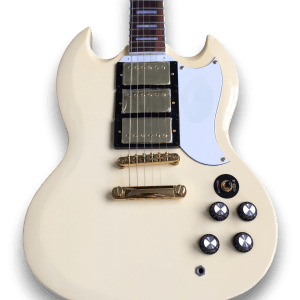 Custom Made Antique Ivory SG Style 6 Strings Electric Guitar - Image 2