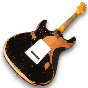 Custom Made John Mayer Black One Heavy Relic Strat Style 6 Strings Electric Guitar - Image 7