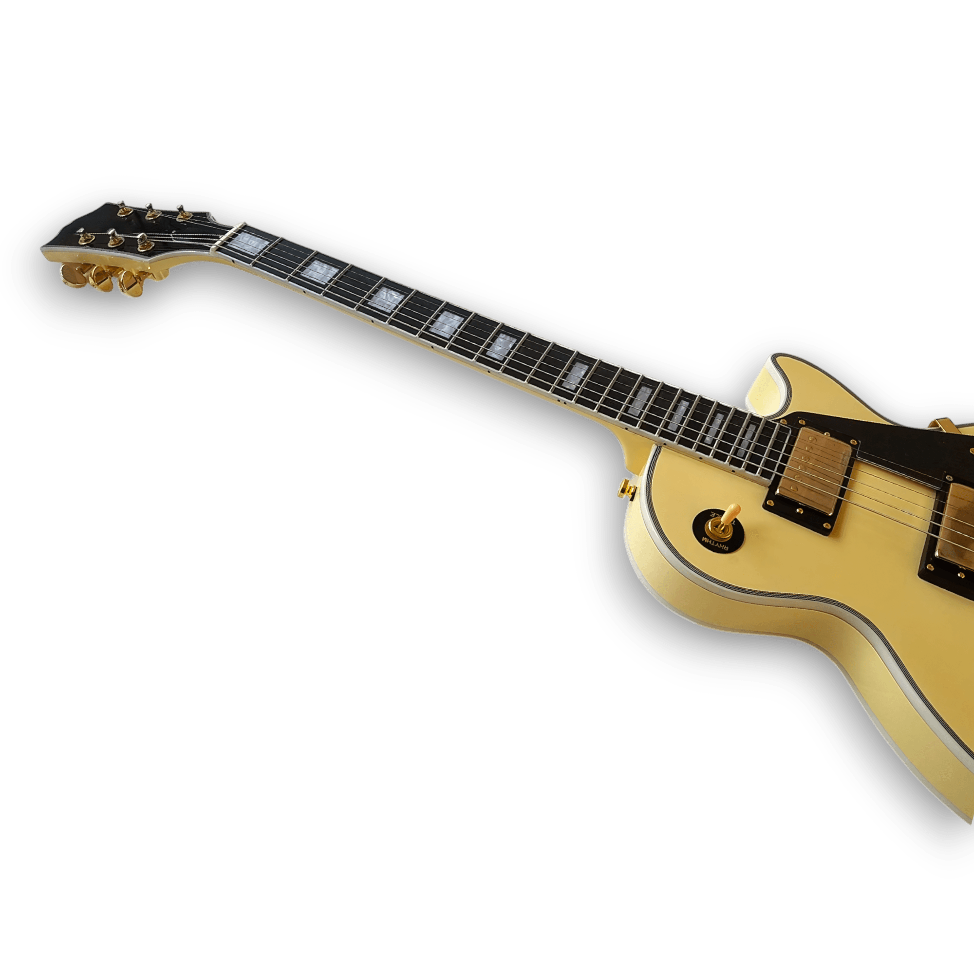 Custom Made Antique Ivory LP Style 6 Strings Electric Guitar - Image 6