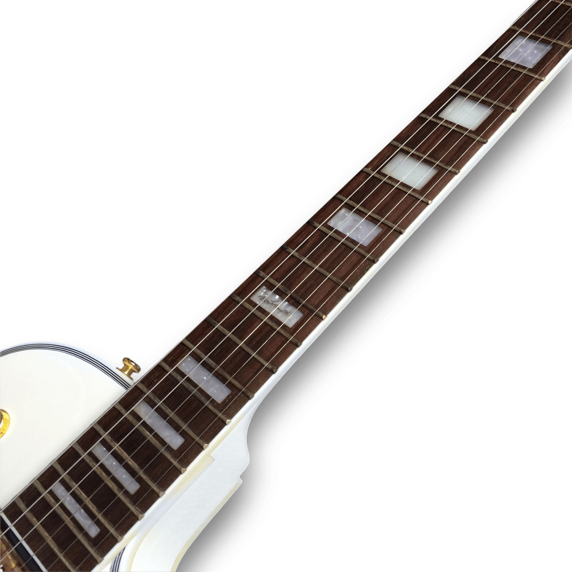 Custom Made White LP Style 6 Strings Electric Guitar - Image 2
