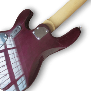 Custom Made Maple Burl Top Purple Burst Style 5 Strings Electric Bass - Image 6