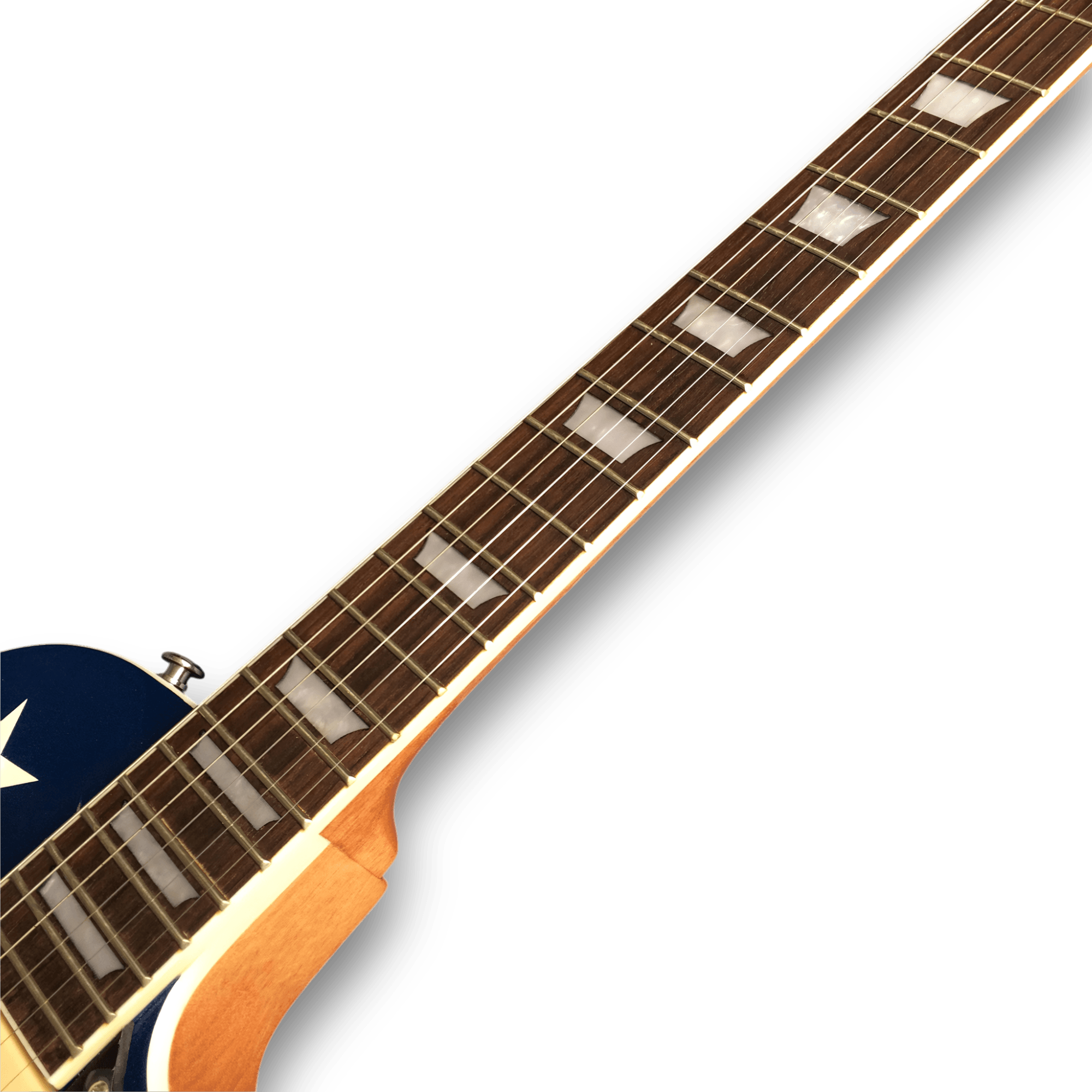 Custom Made Metallic Blue Dany Lademacher LP Style P90 6 Strings Electric Guitar - Image 4