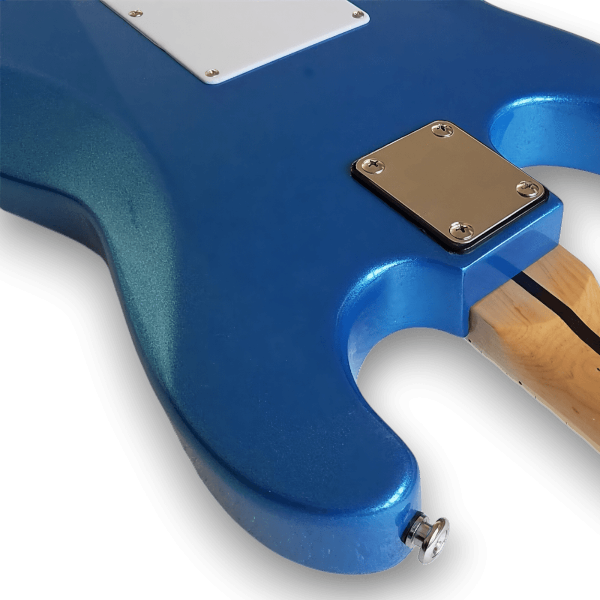 Custom Made Maple Scalloped Fretboard Blue Marlin Strat Style 6 Strings Electric Guitar - Image 11
