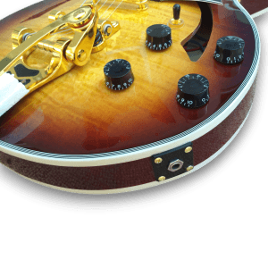 Custom Made Sunburst Hollowbody Johnny A Style Flame Maple Top 6 Strings Electric Guitar - Image 8