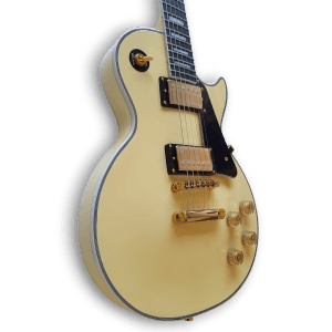 Custom Made Antique Ivory LP Style 6 Strings Electric Guitar - Image 3