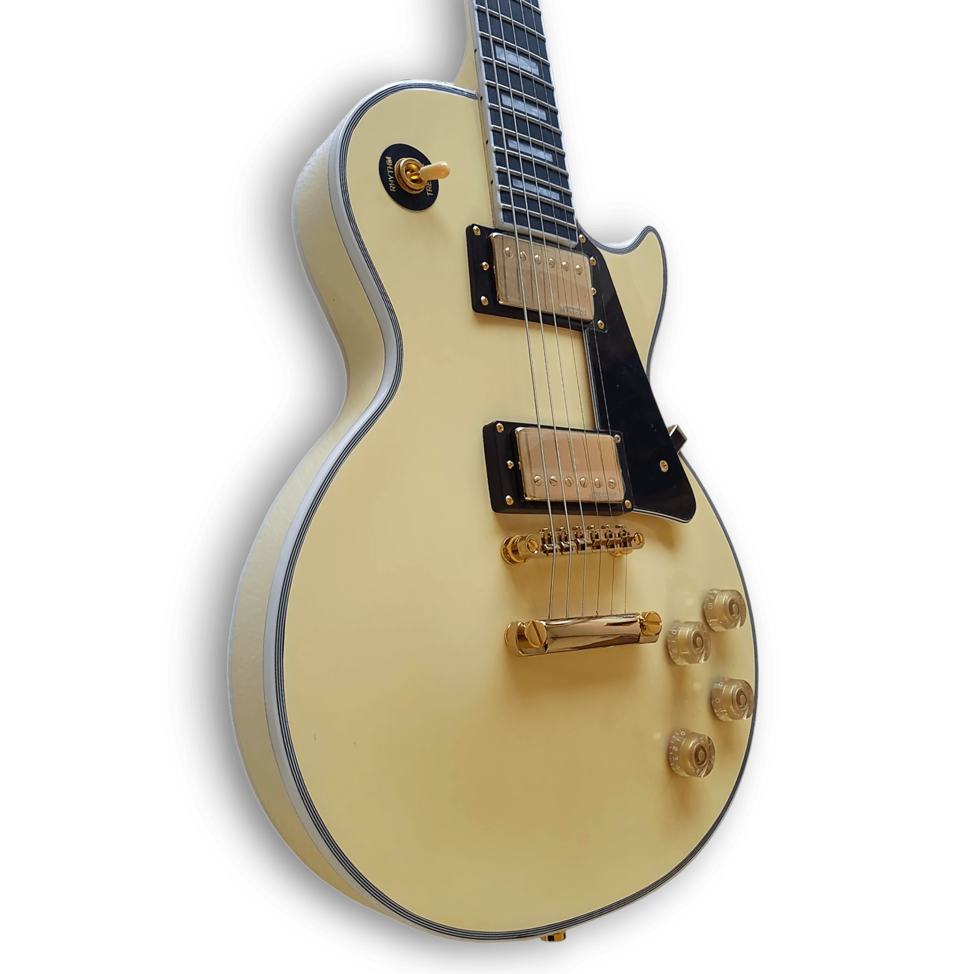 Custom Made Antique Ivory LP Style 6 Strings Electric Guitar - Image 3