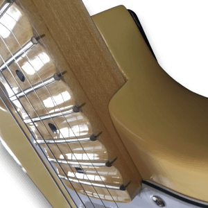 Custom Made Cream Strat Style Maple Scalloped Fretboard 6 Strings Electric Guitar - Image 3