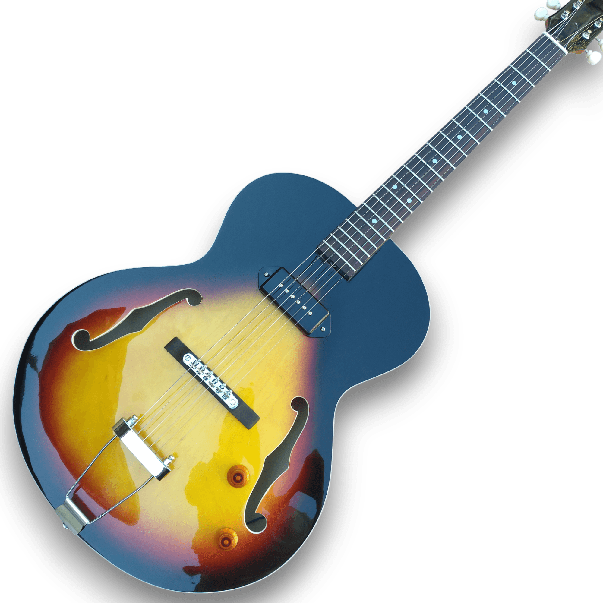 Custom Made ES125 Style Sunburst P90 6 Strings Electric Guitar - Image 2