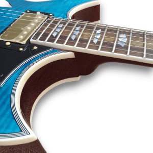 Custom Made Johnny A Style Hollowbody Blue Flame Maple Top 6 Strings Electric Guitar - Image 4