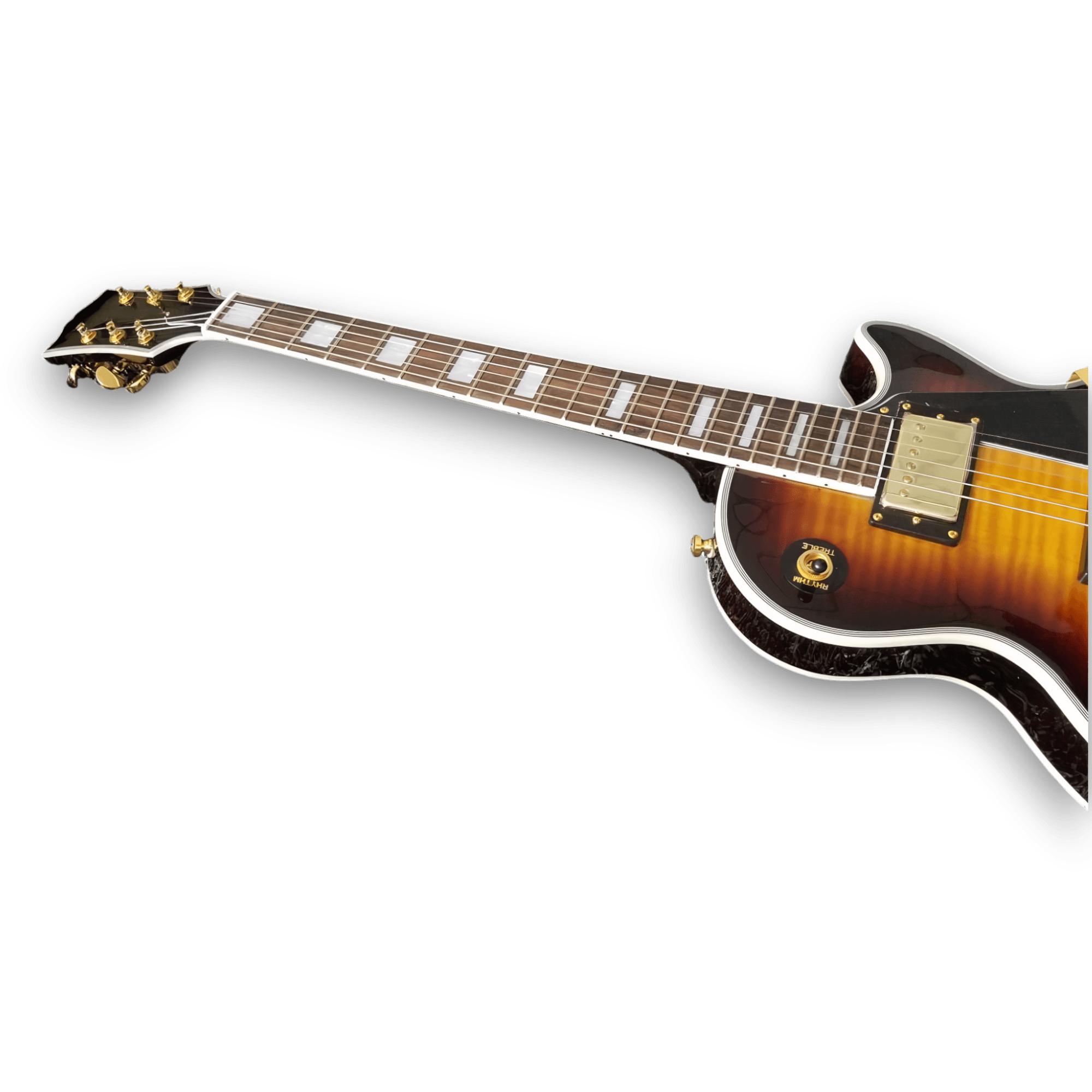 Custom Made Sedona Burst Flame Maple Top LP Style Electric Guitar 6 Strings - Image 3