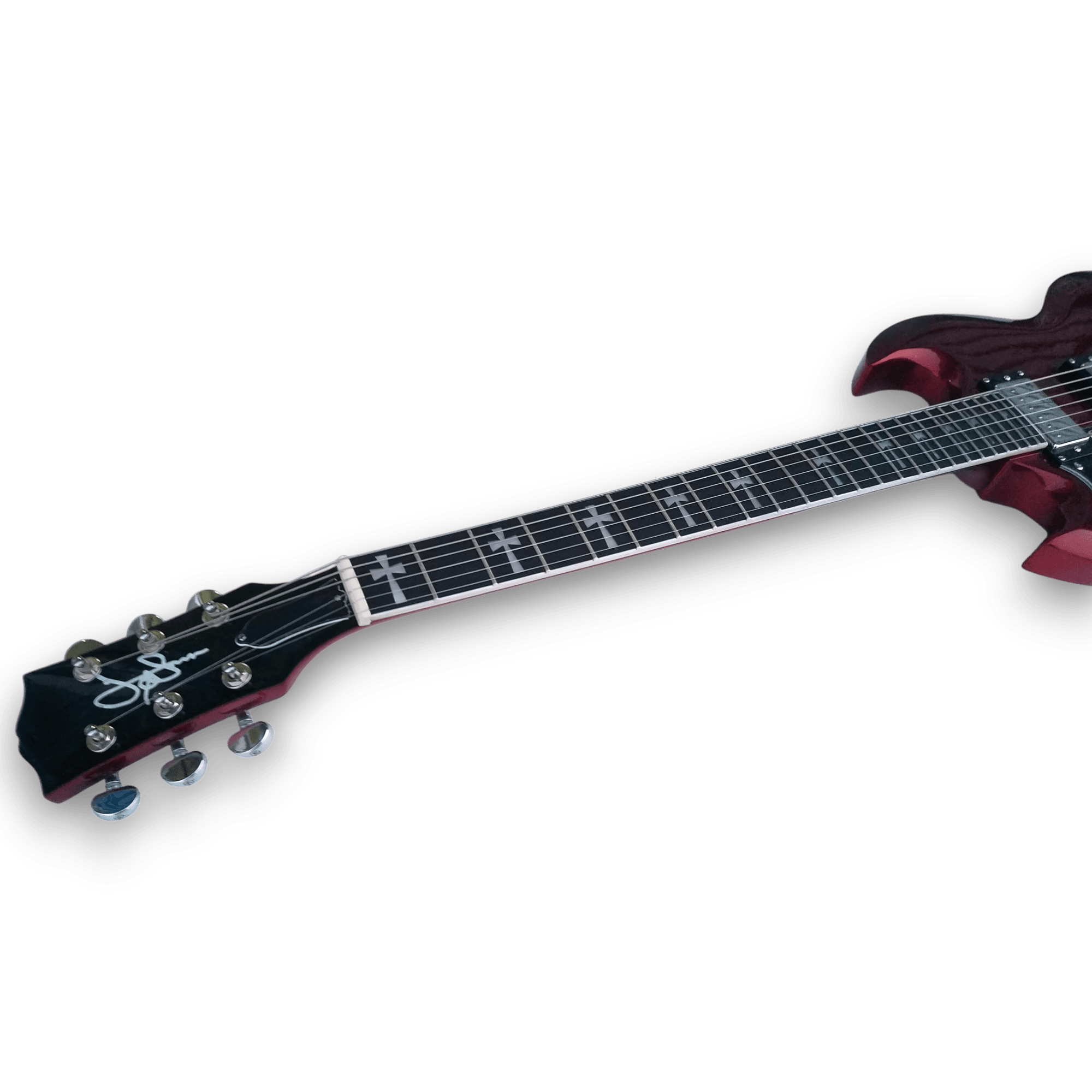 Custom Made Cherry Vintage Tony Iommi SG Style Left Handed 6 Strings Electric Guitar - Image 6