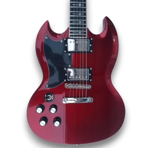 Custom Made Cherry Vintage Tony Iommi SG Style Left Handed 6 Strings Electric Guitar - Image 3